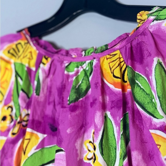 Donna Morgan Purple Dress with Lemon Print | size 8 | - Picture 6 of 9